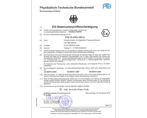 ATEX-Certificates